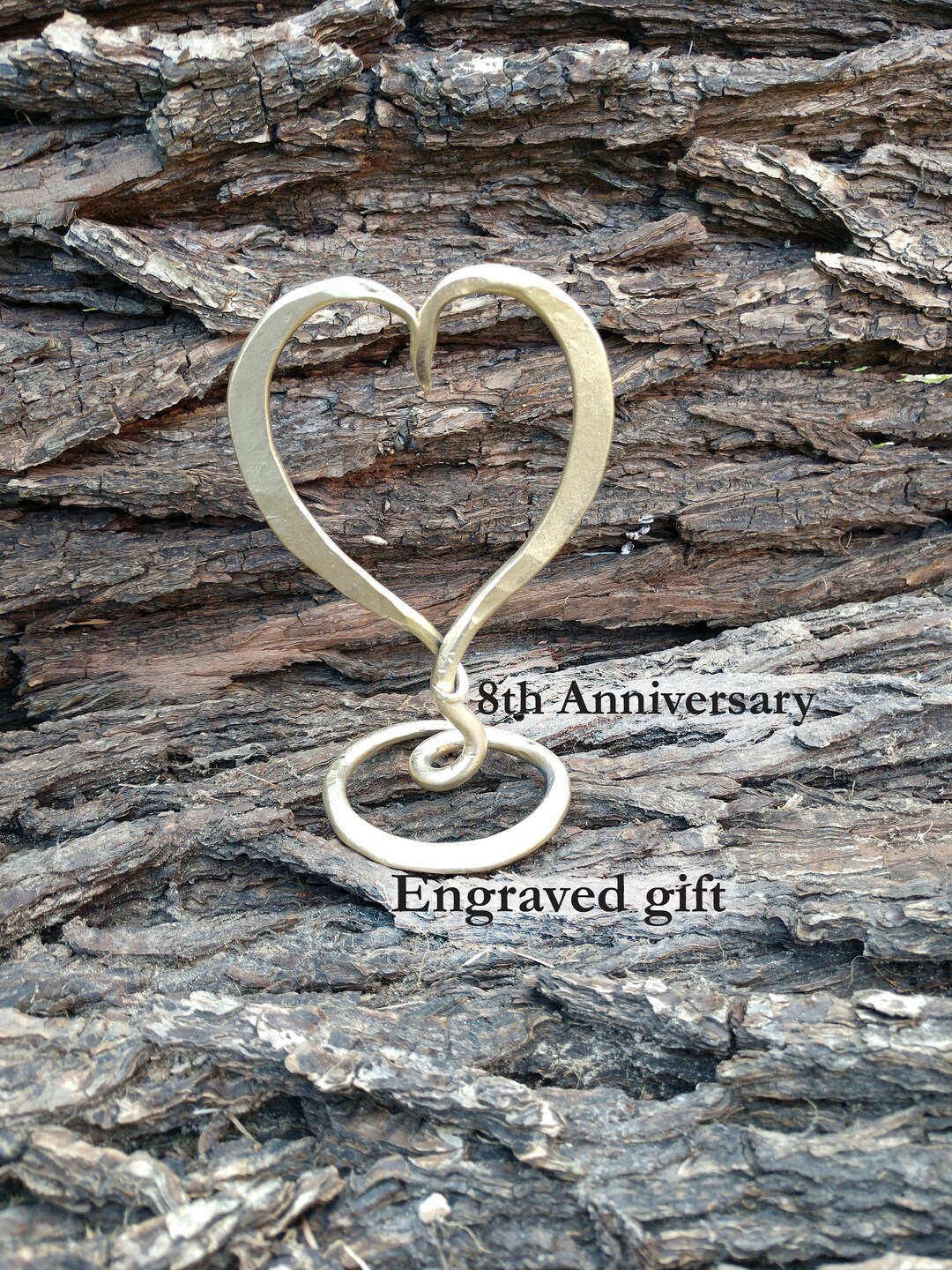 Bronze Gifts, Bronze Anniversary Gifts, Bronze Heart, Bronze Gift for Him, 8 Year Wedding