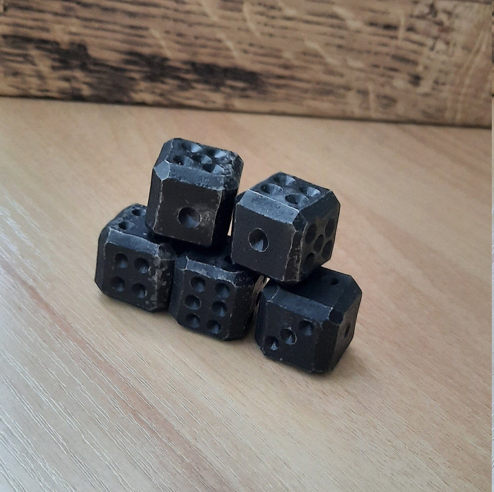 Iron Dices Set of 5 Iron Dices Dices Dice Games Etsy