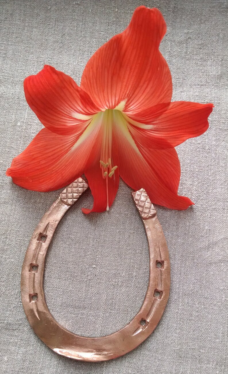 Copper gift Copper horseshoe 7th anniversary engraved Etsy