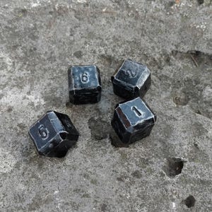 Forged Iron Dice Set: Handmade Tabletop Gaming d6 Dice