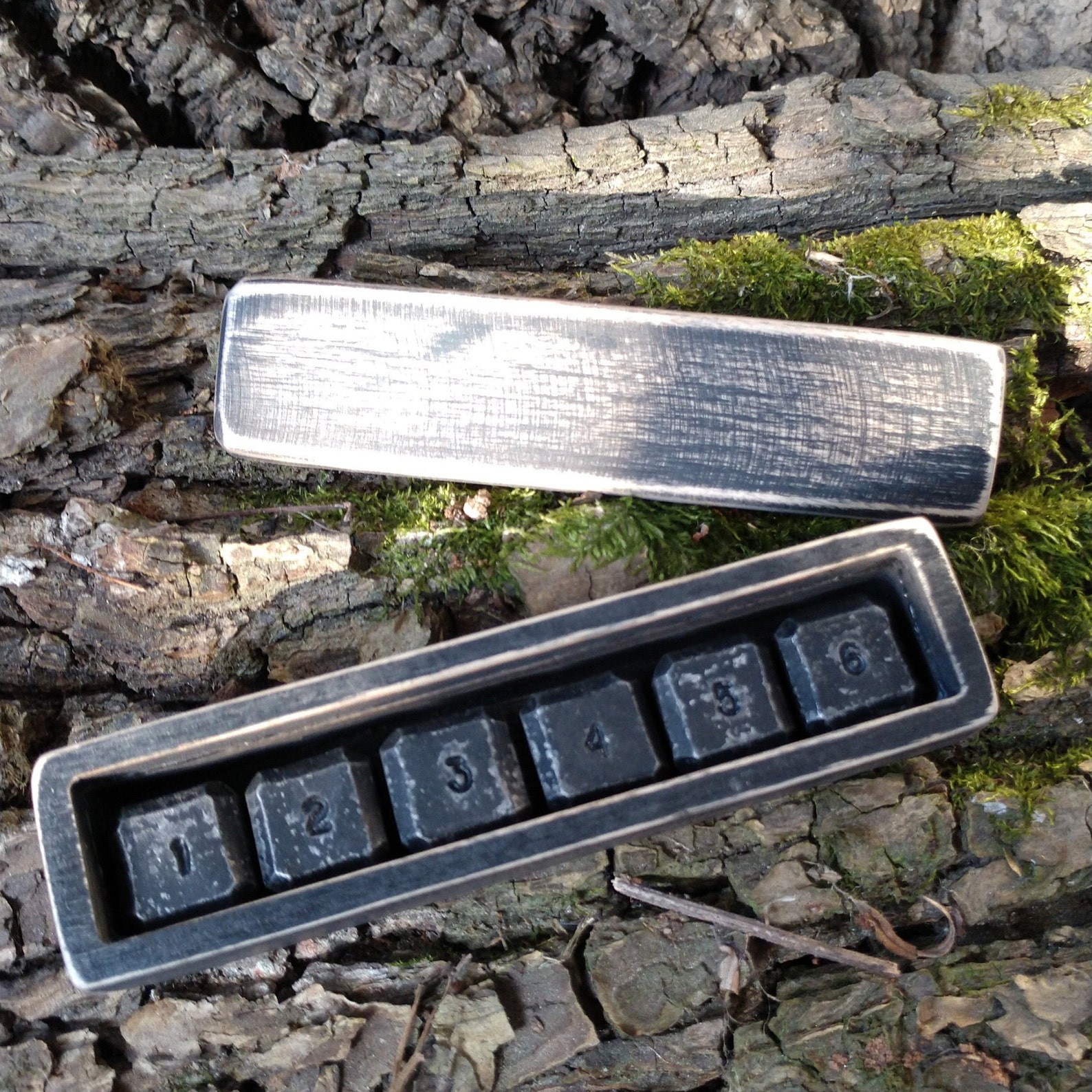 Iron Dice Set of 6 Dices With Box 6th Anniversary Gift for Etsy