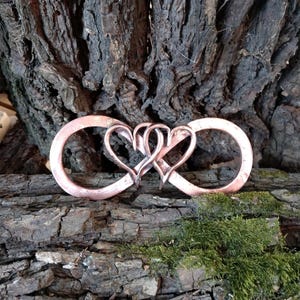 Personalized Copper Infinity, 7th Anniversary Gift, Handmade