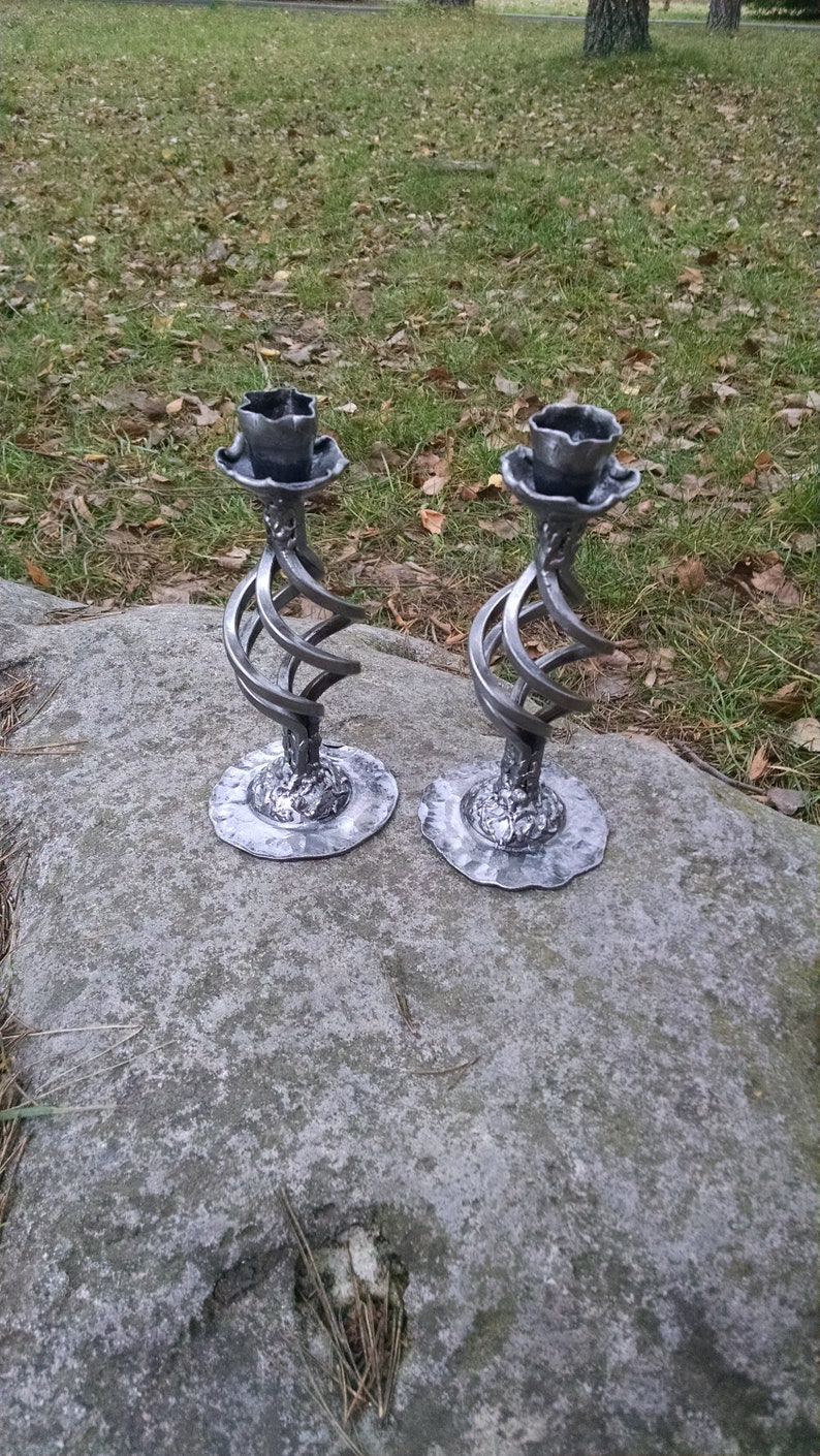 Iron 6th Anniversary Gift Set of 2 Candlesticks Iron Etsy