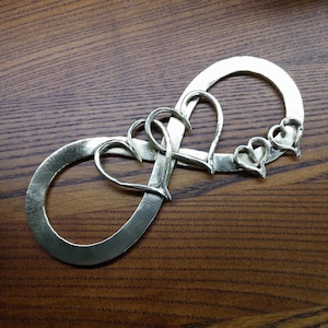 8th anniversary gift, bronze anniversary gifts, handmade infinity, bronze infinity with hearts,8 year gifts,bronze gifts,eighth wedding gift