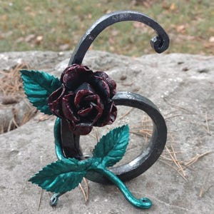 6th anniversary gift, iron anniversary gifts, personalized iron gift, iron rose, handmade gift, 6 year gifts, wedding anniversary, red rose