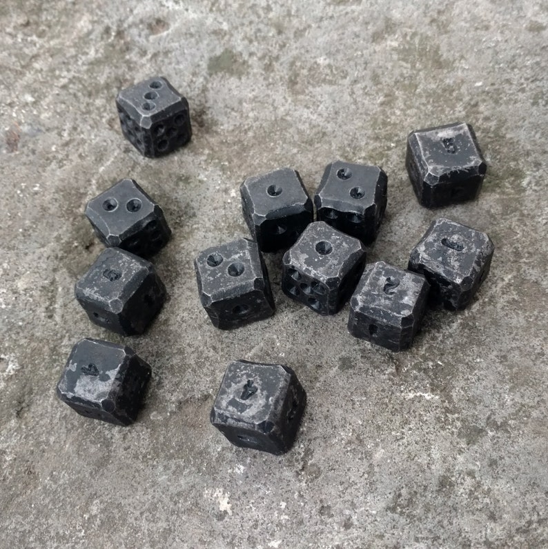 Iron Dices Dices Set of 12 Dices Dice Games Tabletop Etsy