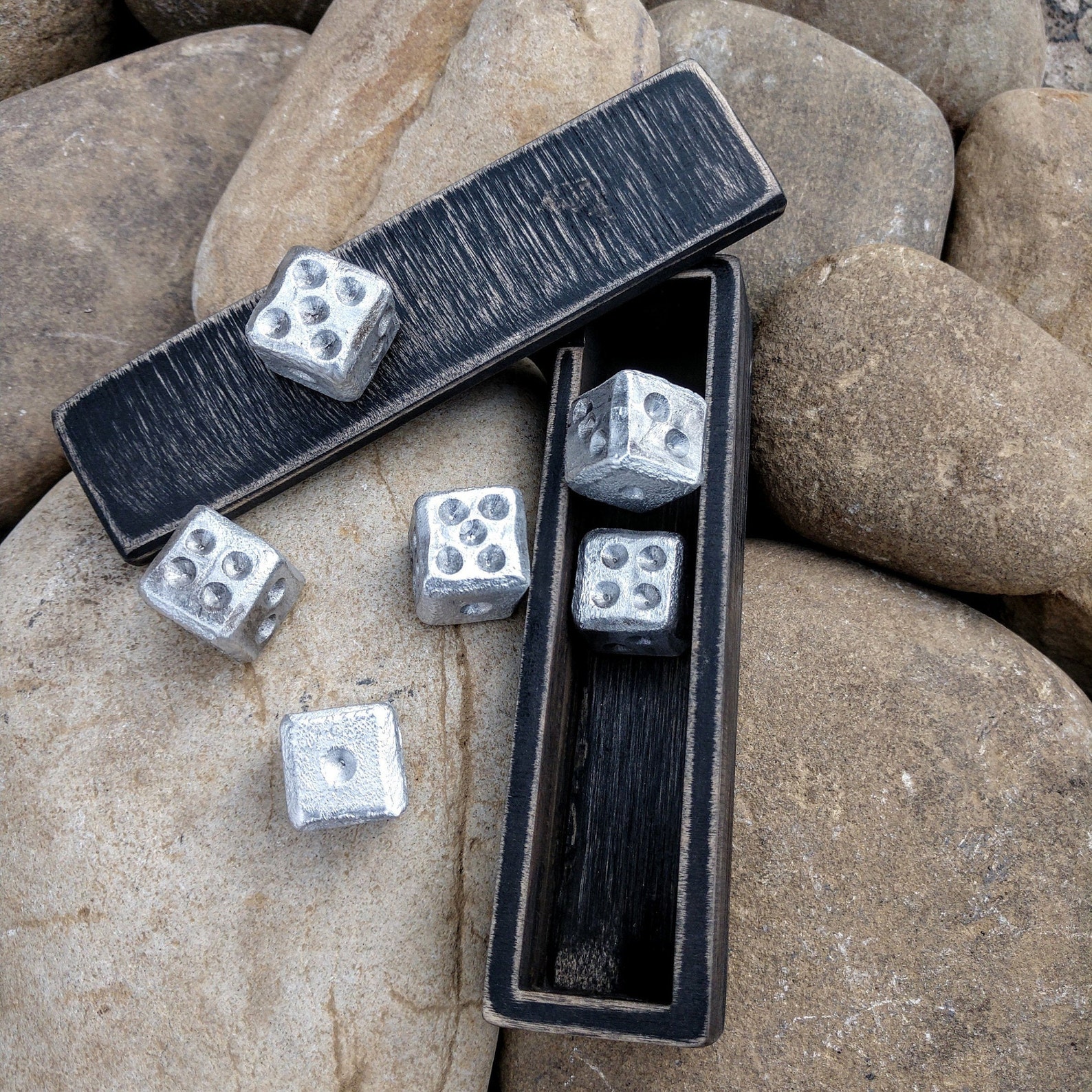 Tin anniversary gift aluminum dice 10 year anniversary gift Etsy