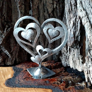 Sechstes Hochzeitsjubiläum Geschenk, geschmiedetes Herz, Eisen Jahrestag, 6 Jahre Jahrestag Geschenke, 6 Jahre Geschenke, handgemachtes Eisen Geschenk, personalisiertes Geschenk