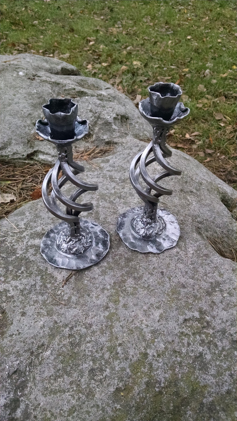 Iron 6th Anniversary Gift Set of 2 Candlesticks Iron Etsy