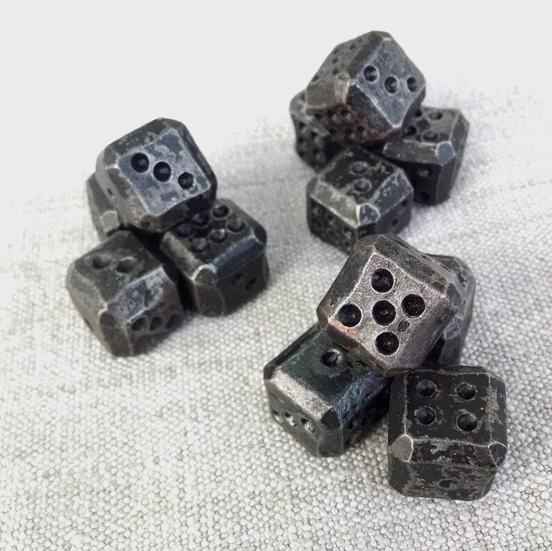 Iron Dices Dices Set of 12 Dices Dice Games Tabletop Etsy