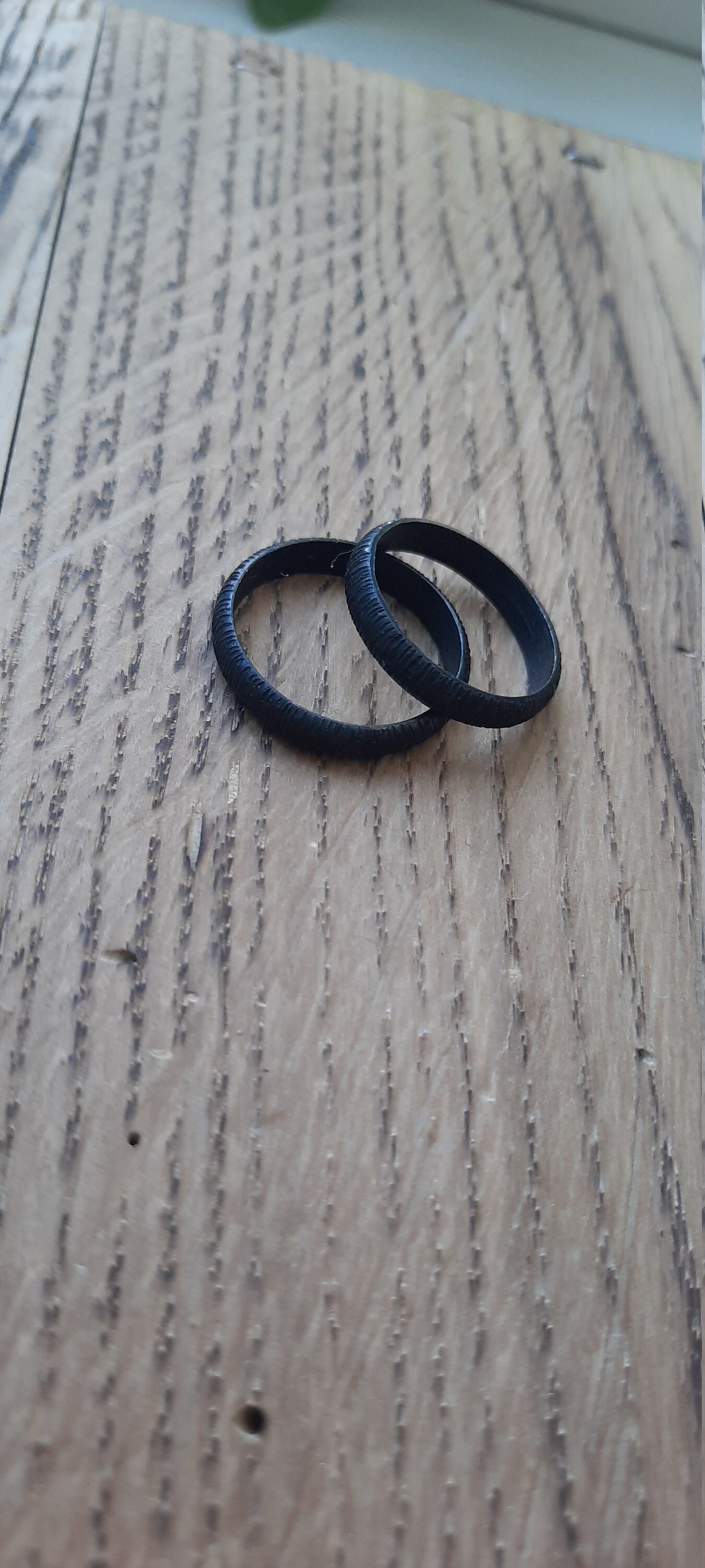 Set of 2 iron rings iron ring for him wrought iron ring 6th Etsy