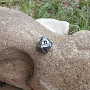 D12 iron dice, 12th years gift, iron gift, 12th birthday gift,gift for him,iron dice,iron anniversary,tabletop gaming,handmade dice,dnd dice