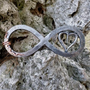 6th anniversary gift, iron infinity, iron anniversary gifts, gift for couple, handmade gift, personalized gift, engraved gift, 6 year gifts