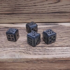 Hand Forged Iron Dice Set: D6 Tabletop Gaming, 6th Anniversary