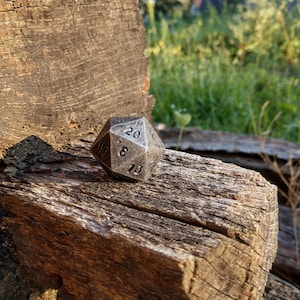 D20 iron dice, 20th years gift, iron gift, 20th birthday gift,handmade dice, iron dice,iron anniversary,tabletop gaming,board games,dnd dice