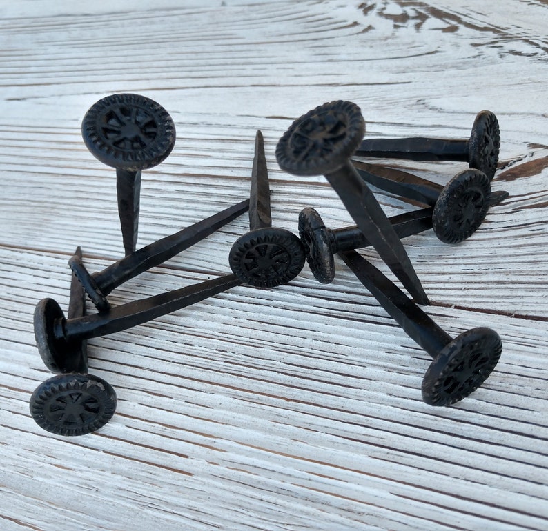 Hand Nails Set of 10 Iron Nails Decorative Nails Etsy