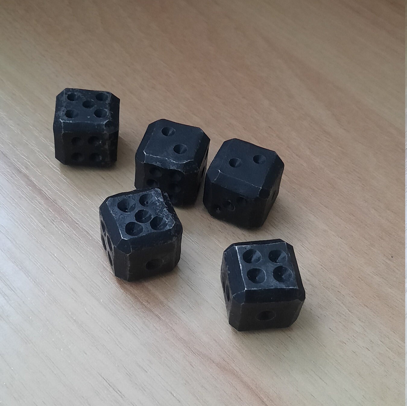 Iron Dices Set of 5 Iron Dices Dices Dice Games Etsy