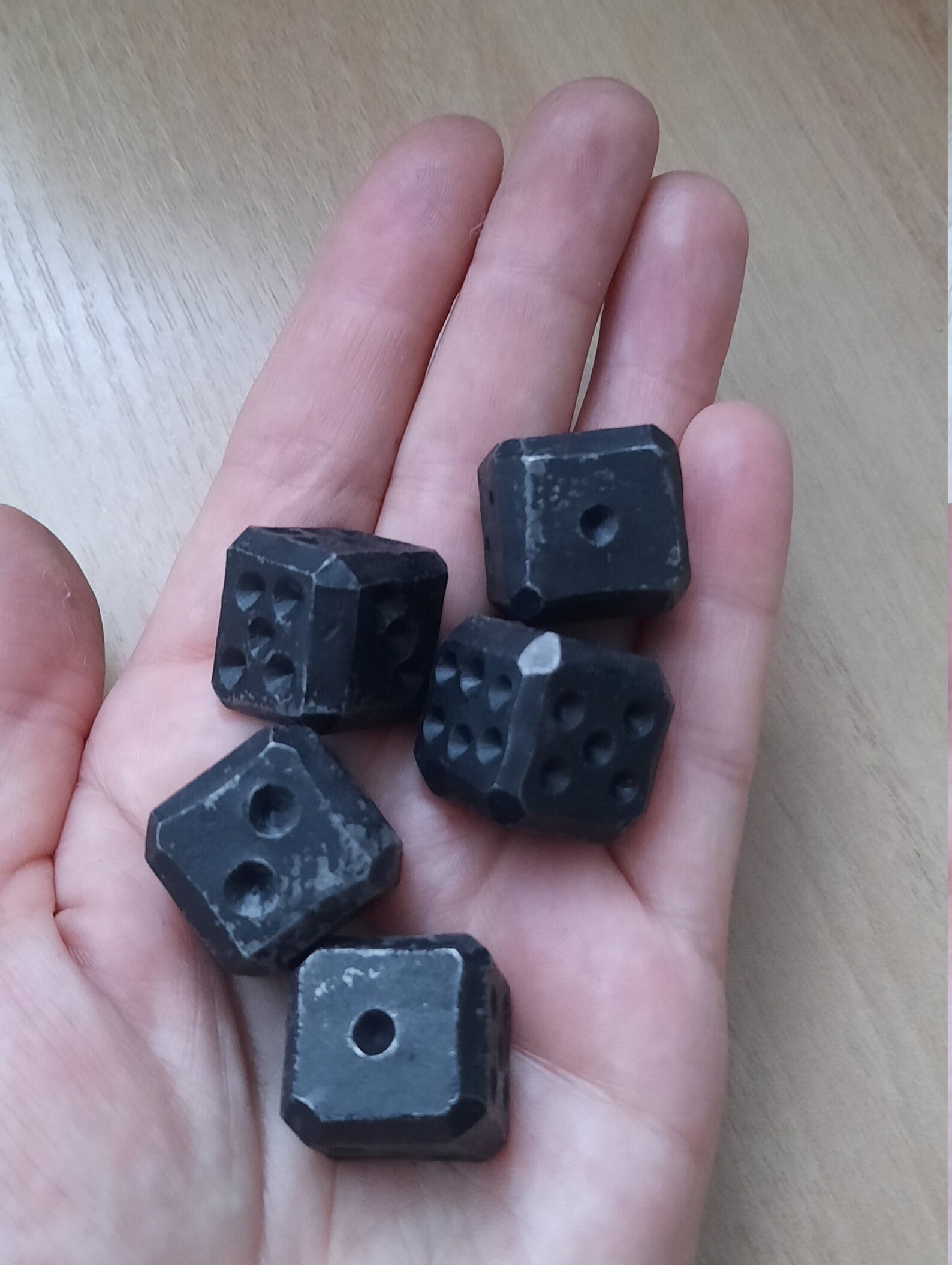 Iron dices set of 5 iron dices dices dice games Etsy