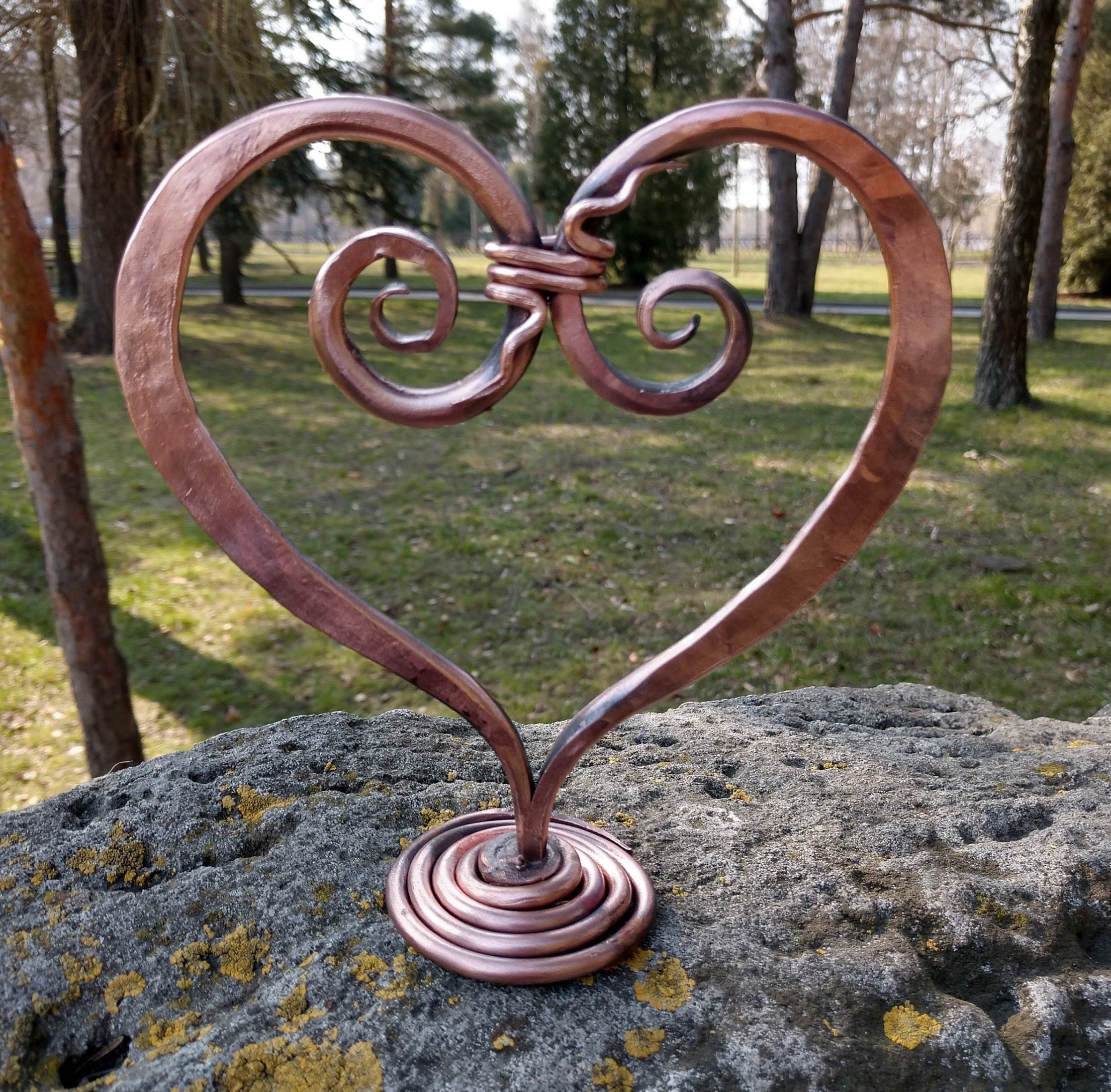 Copper Heart 7th Anniversary Gift Copper Anniversary Etsy