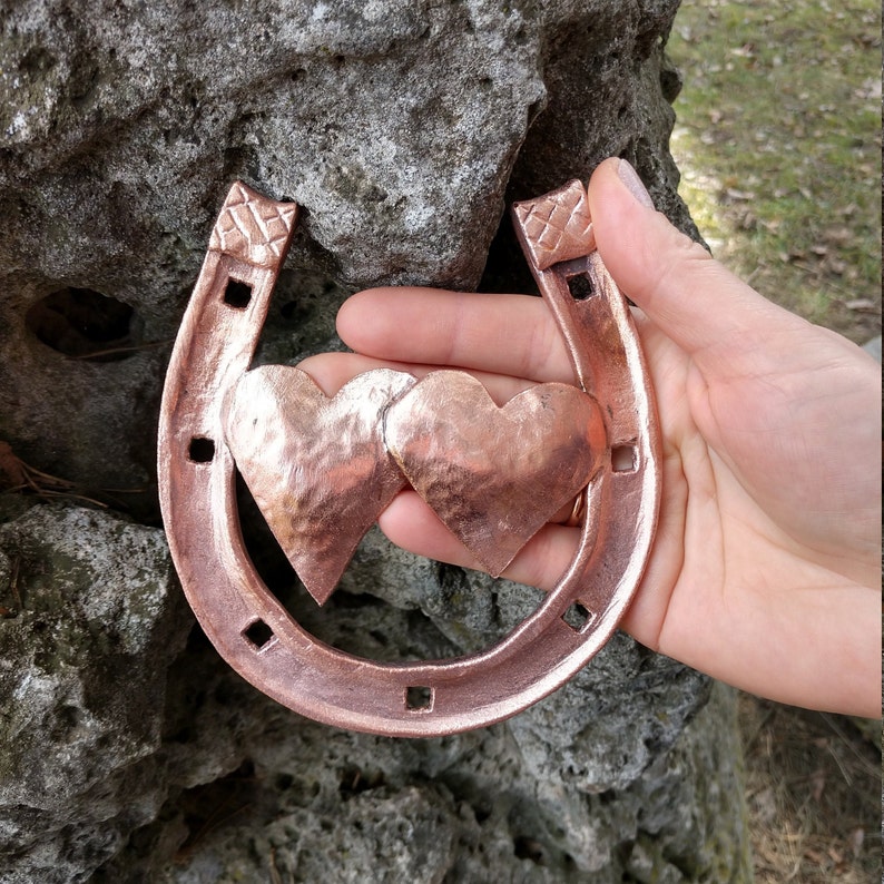 Copper Horseshoe Copper Wedding Gift for Him Copper Etsy