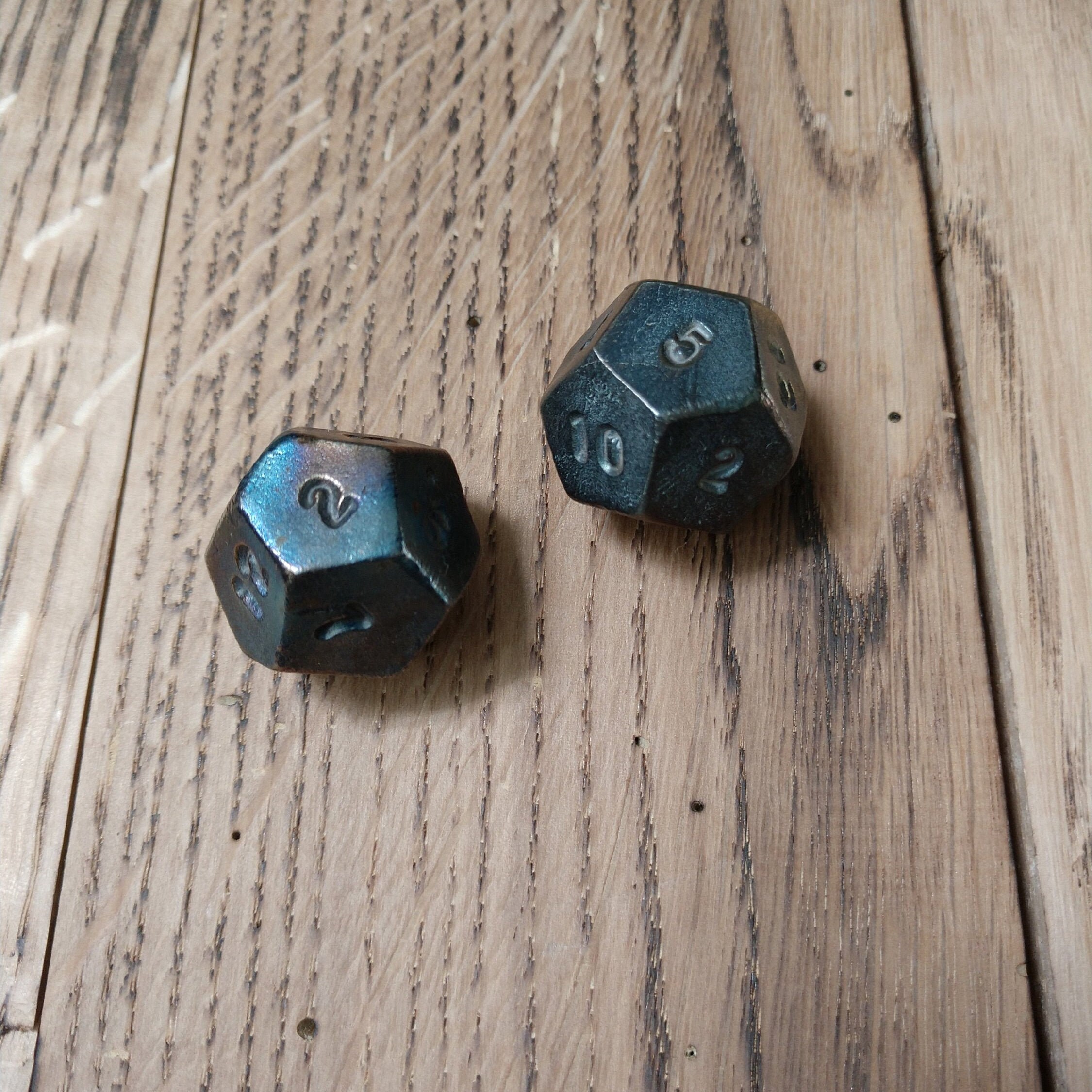 Set of 2 Titanium Dices D12 Dice Titanium Dice Dice Games Etsy