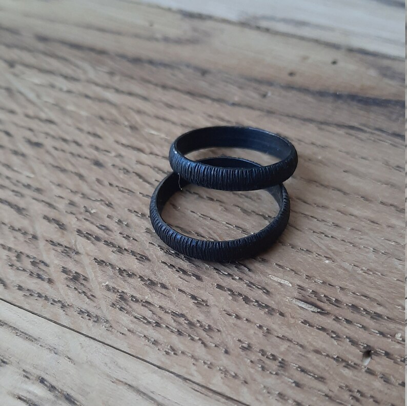 Set of 2 iron rings iron ring for him wrought iron ring 6th Etsy