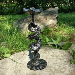 Iron gift, 6th anniversary gift, metal candlestick, handmade gift, iron anniversary gift, 6 years anniversary,gift for her,housewarming gift