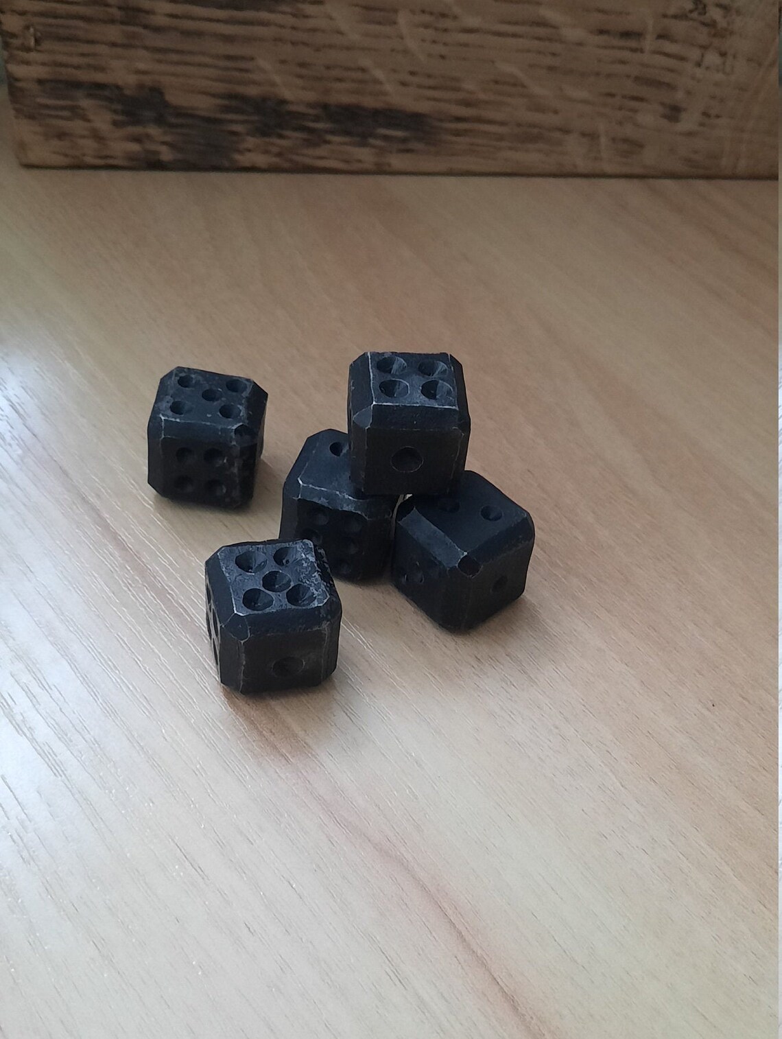 Iron dices set of 5 iron dices dices dice games Etsy