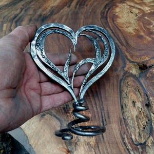 Sixth wedding anniversary gift, forged heart, iron anniversary, 6th anniversary gifts, 6 year gifts, handmade iron gift, personalized gift