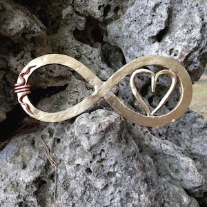 8th anniversary gift, bronze anniversary gifts, personalized bronze gift, bronze infinity, handmade bronze gift, 8 year gifts, bronze gifts