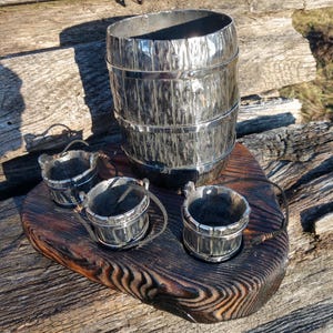 Botellero, soporte para vino, soporte para vino, regalo de 11.º aniversario, 11.º aniversario, regalo de aniversario de hierro, utensilios de cocina medievales, acero inoxidable