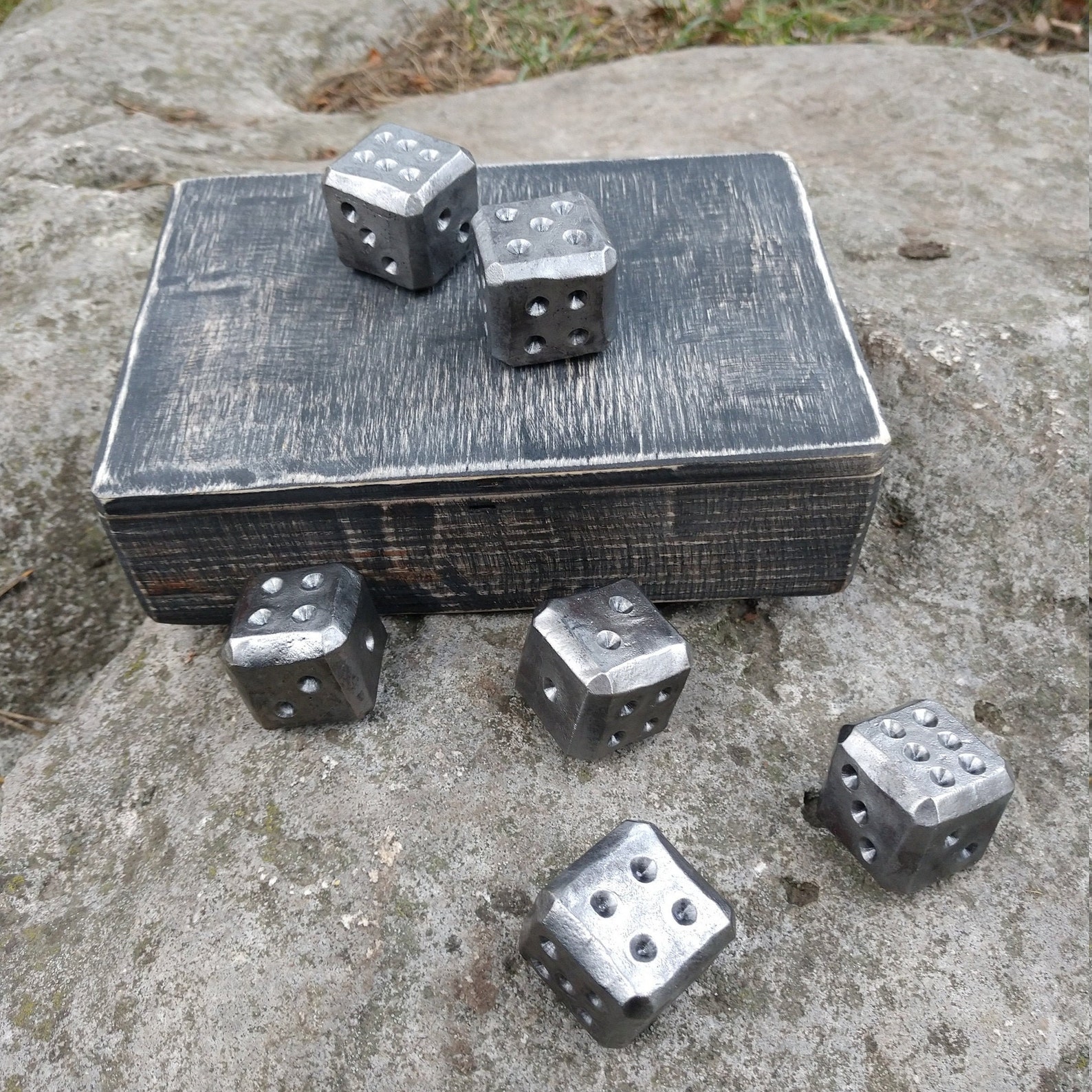 Iron dices d6 dice set of 6 dices dice games tabletop Etsy