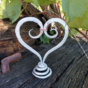 Tin anniversary gift, forged heart, 10 year anniversary, 10th anniversary gifts,10 year gifts, handmade heart,personalized gift,gift for her