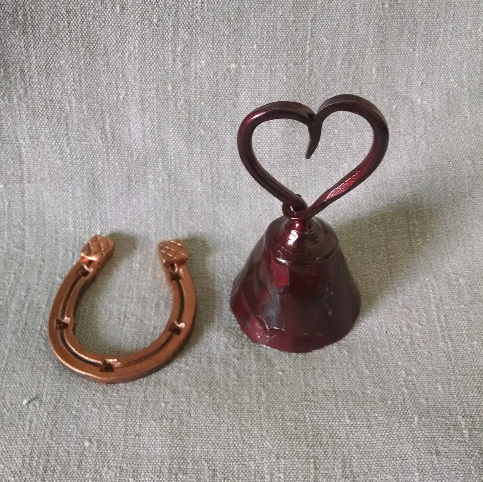Copper Horseshoe Set of Bells and Copper Horseshoe Etsy UK