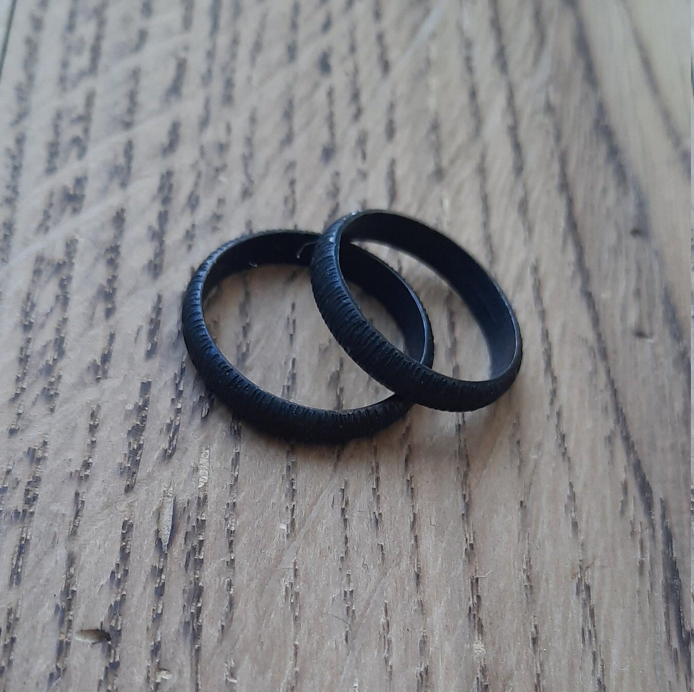 Set of 2 iron rings iron ring for him wrought iron ring 6th Etsy