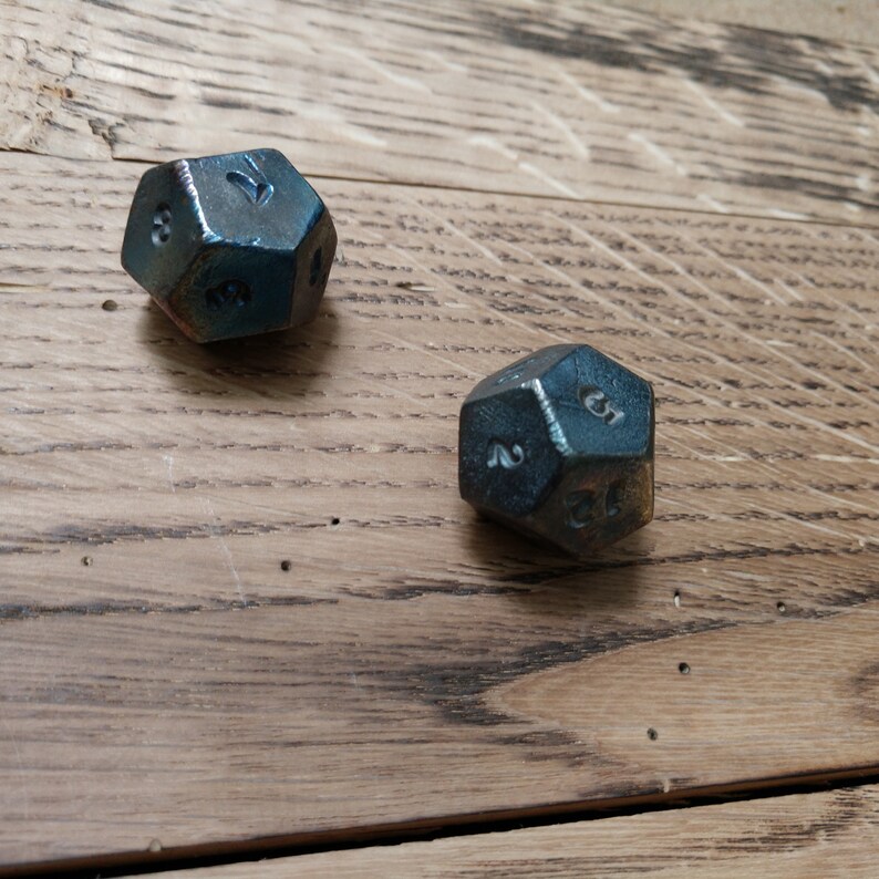 Set of 2 Titanium Dices D12 Dice Titanium Dice Dice Games Etsy