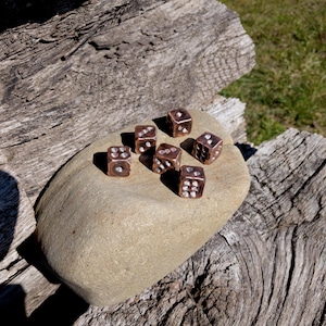 Copper dices, set of 6 dices, copper anniversary, dice games, tabletop gaming,board games, handmade dice,summer games, 7th anniversary gifts