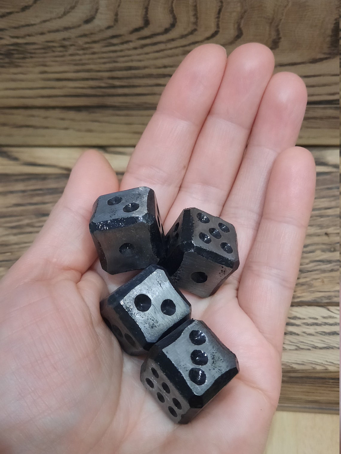 Iron Dice D6 Dice Set of 4 Dices Dice Games 6th Etsy