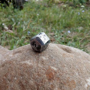 D7 iron dice, 7th years gift, iron gift, iron dice, d&d, iron anniversary, tabletop gaming, handmade dice, 6th anniversary gift,6 year gifts
