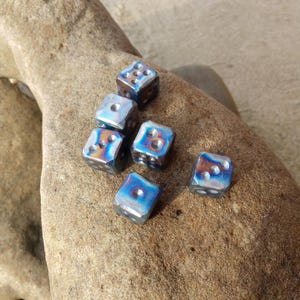 Dnd dice titanium, set of 6 titanium dices, d6 dice, board games, titanium dices,tabletop gaming,hand forged dice,d&d dice set,handmade dice
