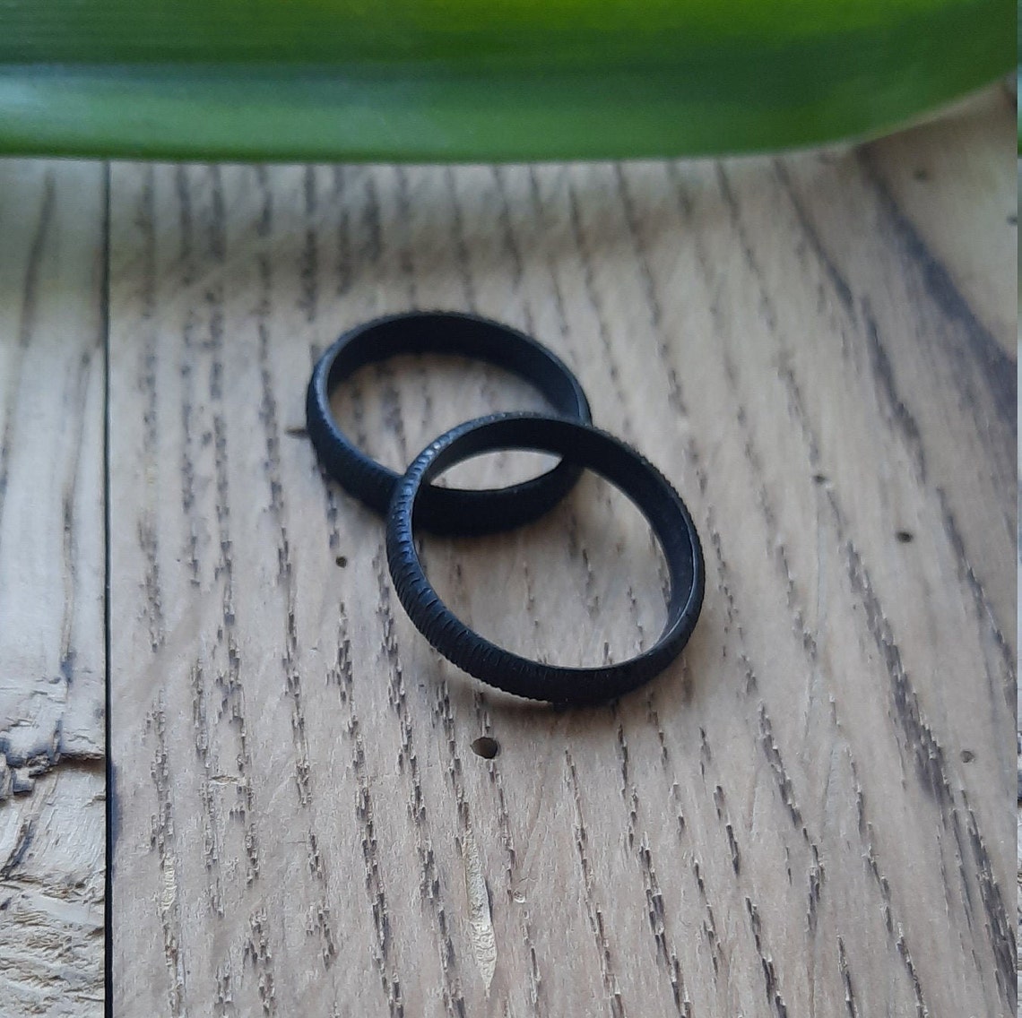 Set of 2 iron rings iron ring for him wrought iron ring 6th Etsy