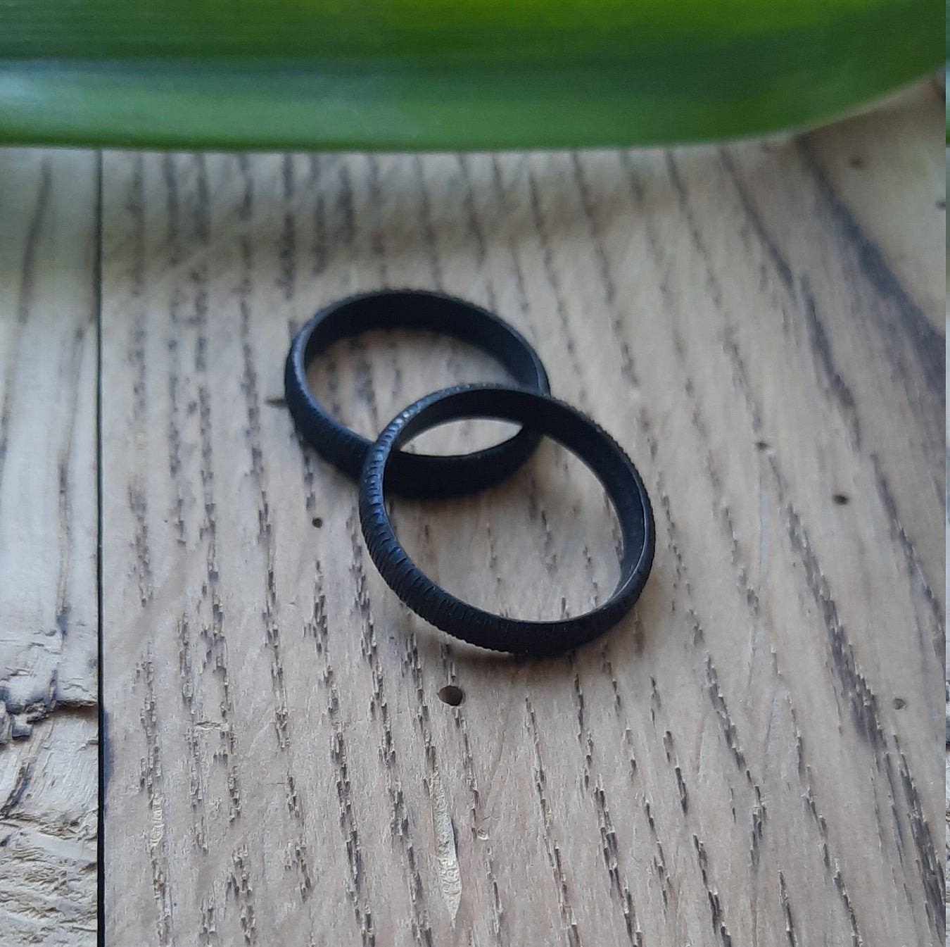 Set of 2 iron rings iron ring for him wrought iron ring 6th Etsy