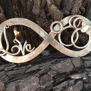 Bronze infinity, 8th anniversary gift, 8 years anniversary gift, bronze anniversary gifts, Mickey Mouse, personalized gift, handmade gift