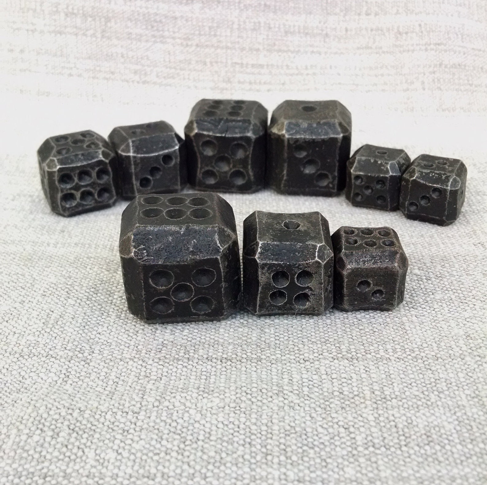 Iron dices dices set of 9 dices dice games tabletop Etsy