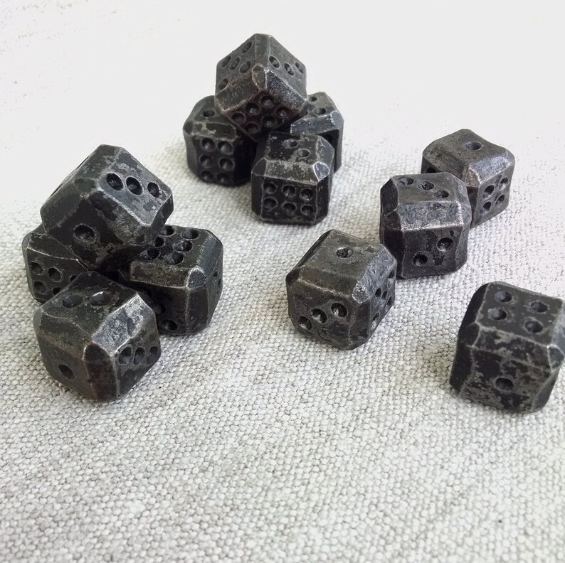 Iron Dices Dices Set of 12 Dices Dice Games Tabletop Etsy