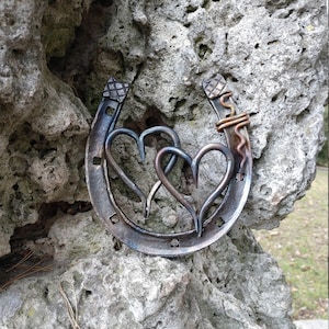 6th anniversary gift, iron anniversary gifts, personalized iron gift, iron horseshoe, handmade horseshoe, 6 year gifts, wedding anniversary