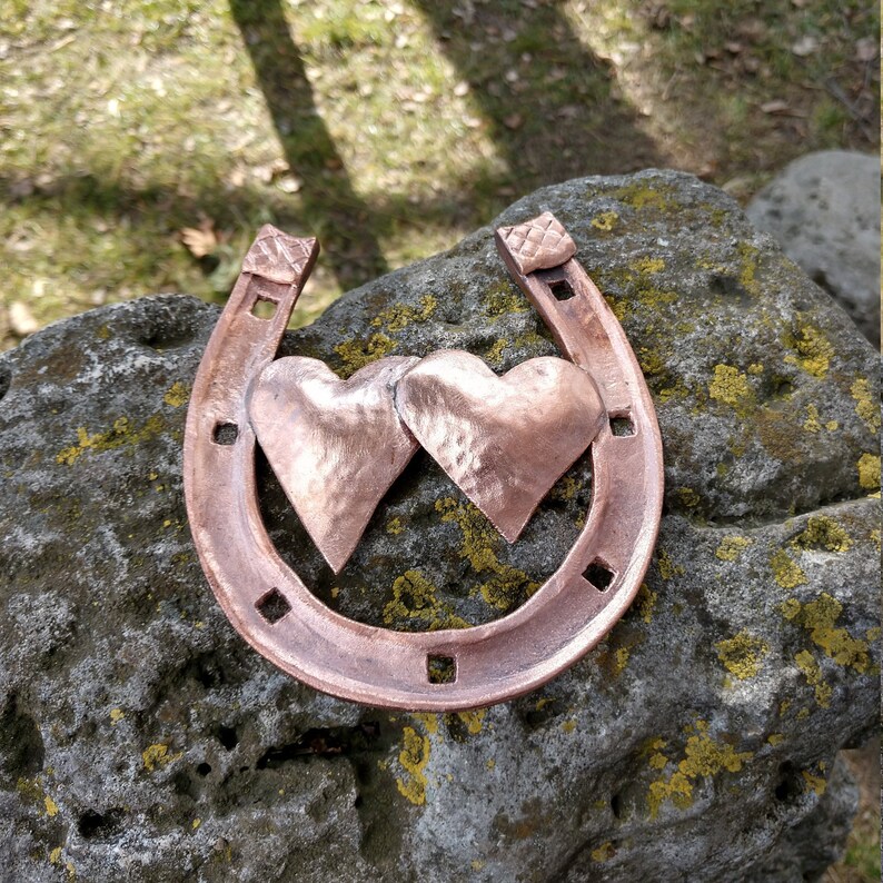Copper Horseshoe Copper Wedding Gift for Him Copper Etsy