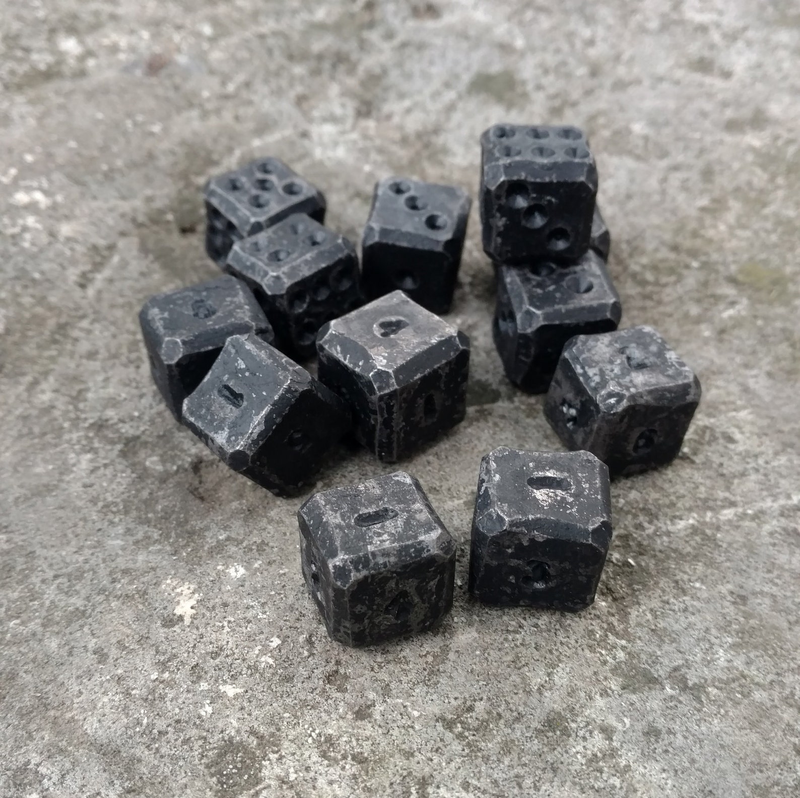 Iron dices dices set of 12 dices dice games tabletop Etsy