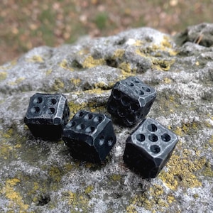 Iron dices, dices, set of 4 dices, dice games, tabletop gaming, board games, handmade dice, iron gift, gift for him, 6th anniversary, 6 year