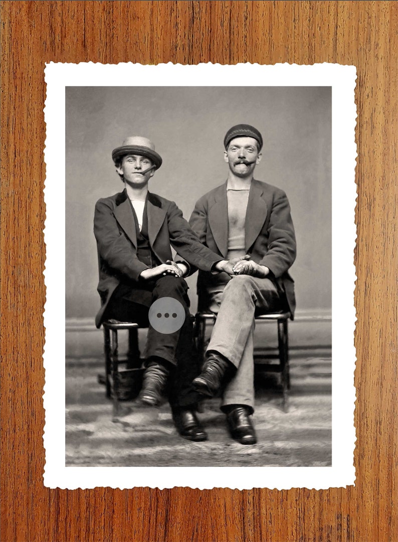 Vintage Photo of Two Victorian Men Holding Hands Gay Art Print - Etsy